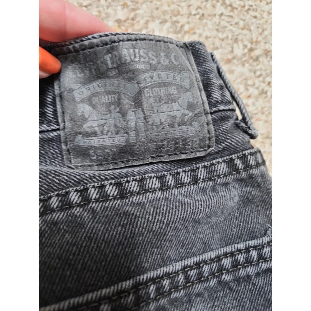 Vintage Levi's 550 Men's 34x30 Actual Black 100% Cotton Relaxed Distressed
